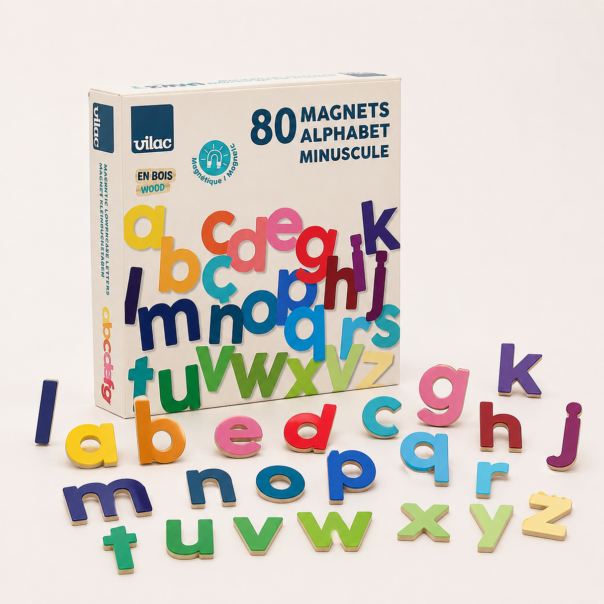 Coffret de 80 magnets lettres minuscules