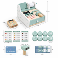 Wooden Cash Register for Kids – Grocery Store Play Set with Accessories | Ages 3-7