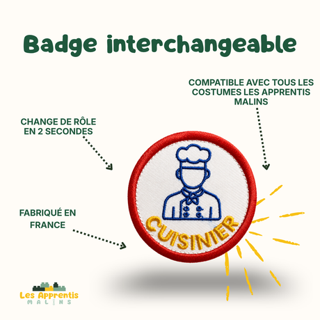 Badge Cuisinier à scratcher