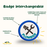 Badge plombier à scratcher