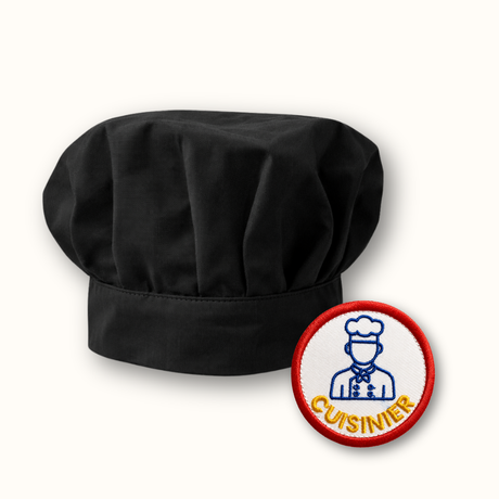 Toque de Chef + badge Cuisinier