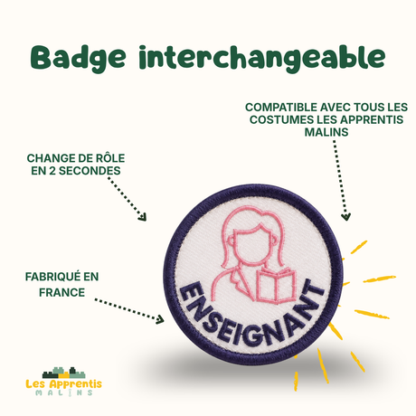 Badge Enseignant à scratcher