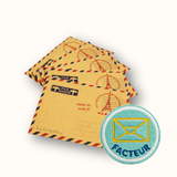 Badge Facteur + 5 enveloppes