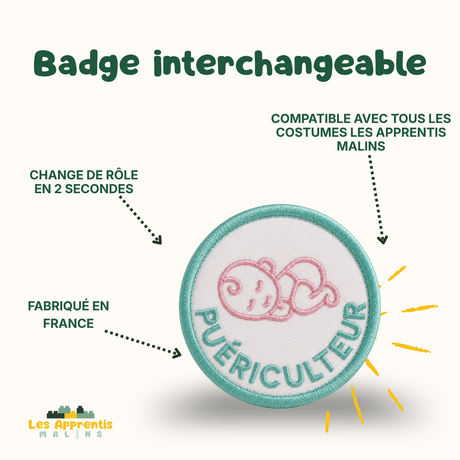 Badge Puériculteur à scratcher