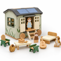 Camping-Car Bois Enfant – Van Miniature 12 Accessoires Jeu d'imagination | 3-8 ans