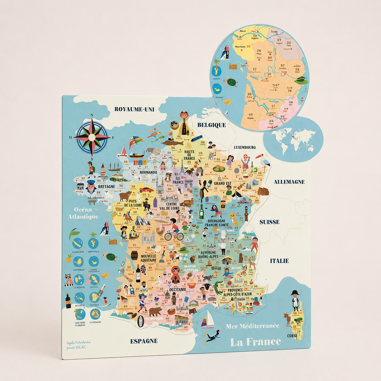 Carte de France magnétique