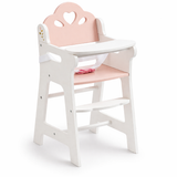 Wooden Doll High Chair – Baby/Child Pretend Play | 3-6 Years Old