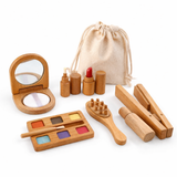 Wooden Children's Makeup Set – Beauty Hairdressing Pretend Play | Ages 3-6