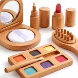 Wooden Children's Makeup Set – Beauty Hairdressing Pretend Play | Ages 3-6