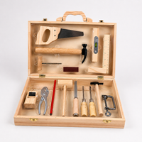 Coffret Menuisier Enfant – 16 Vrais Outils en Bois et Métal | 4-10 ans