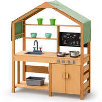 Cuisine Extérieure Enfant Bois – Jeu d'imitation Jardin Résistante | 4-12 ans