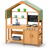 Kids Wooden Outdoor Kitchen – Durable Pretend Play Garden Toy | Ages 4-12