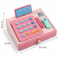 Wooden Cash Register for Kids – Grocery Store Play Set with Accessories | Ages 3-7