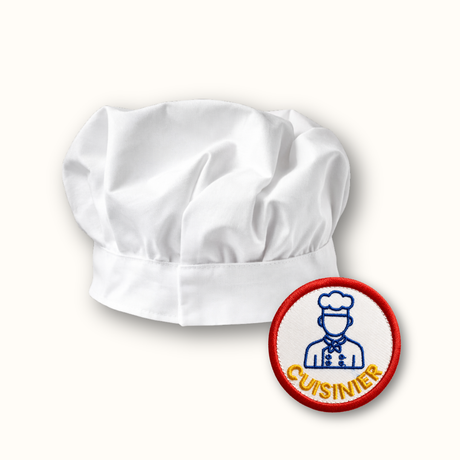 Toque de Chef + badge Cuisinier