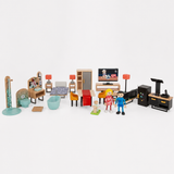 Meubles et personnages de maison de poupée