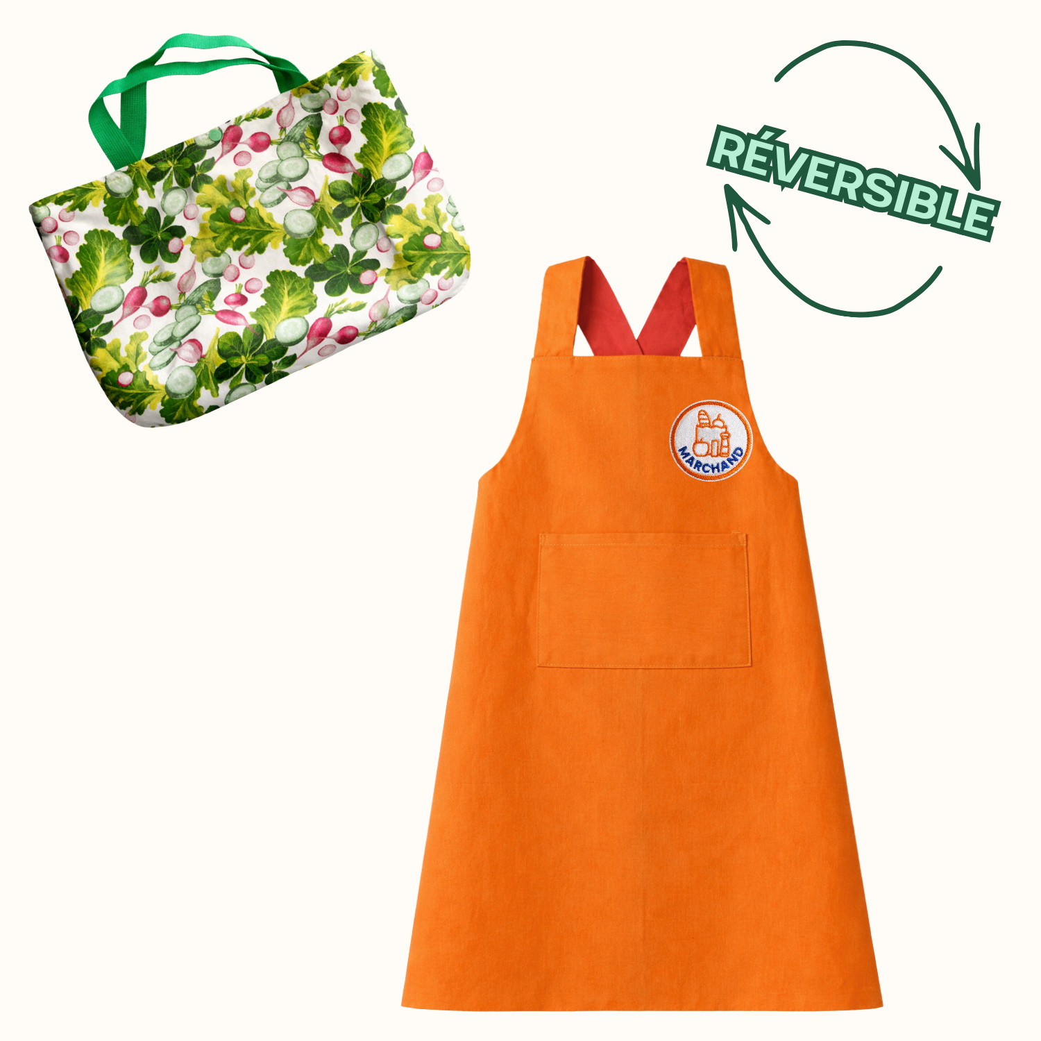 The Little Merchant – Reversible Child's Apron
