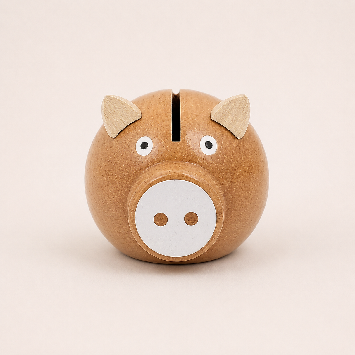 Tirelire cochon en bois