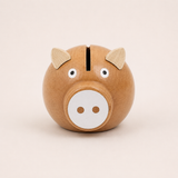 Tirelire cochon en bois