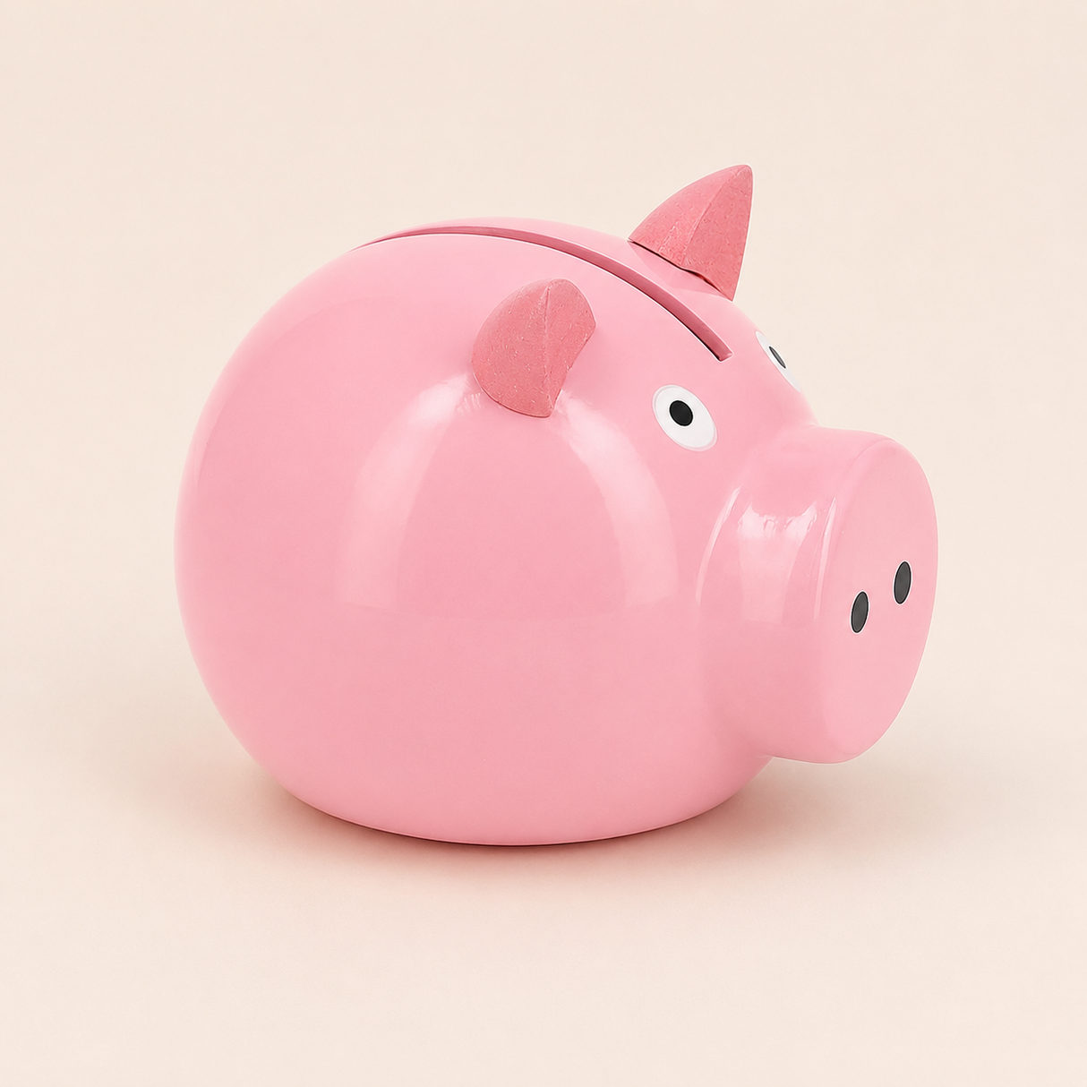 Tirelire cochon rose en bois
