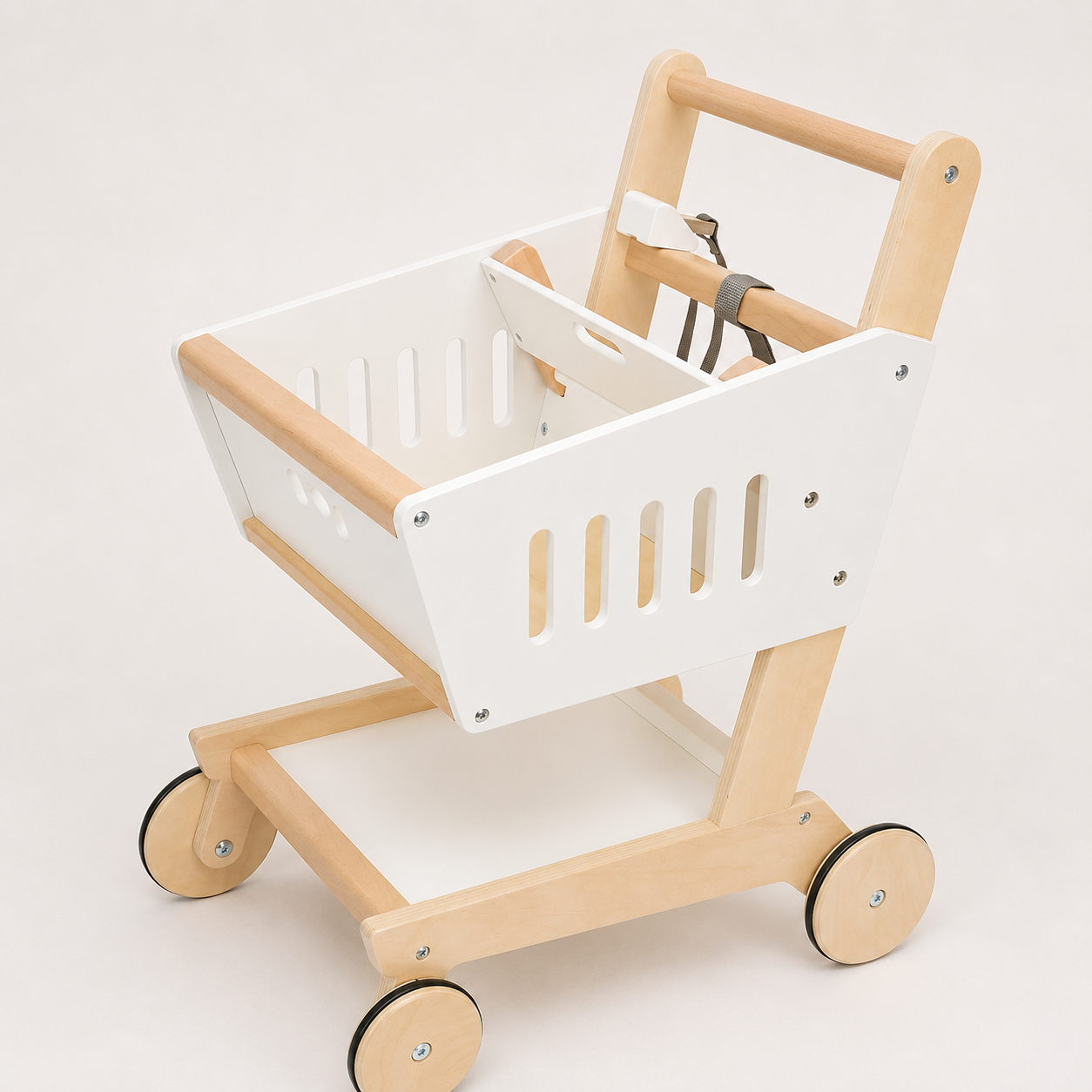 Chariot de courses en bois