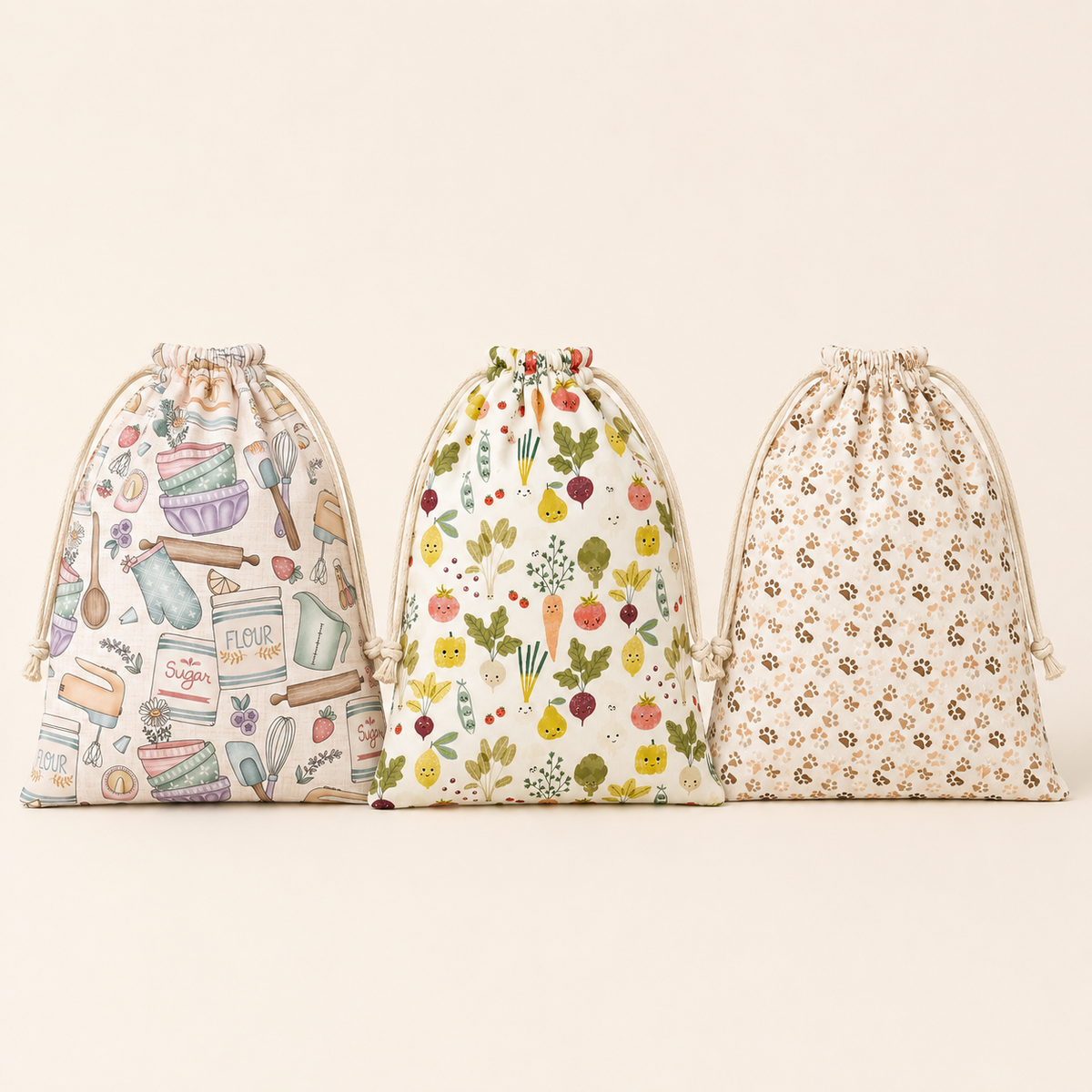 Grand sac cadeau en tissu, format expérience complète