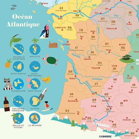 Carte de France magnétique