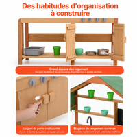 Kids Wooden Outdoor Kitchen – Durable Pretend Play Garden Toy | Ages 4-12