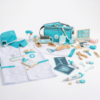 Grand Coffret Docteur Enfant Bois – 37 Accessoires Complet avec Sacoche | 3-6 ans