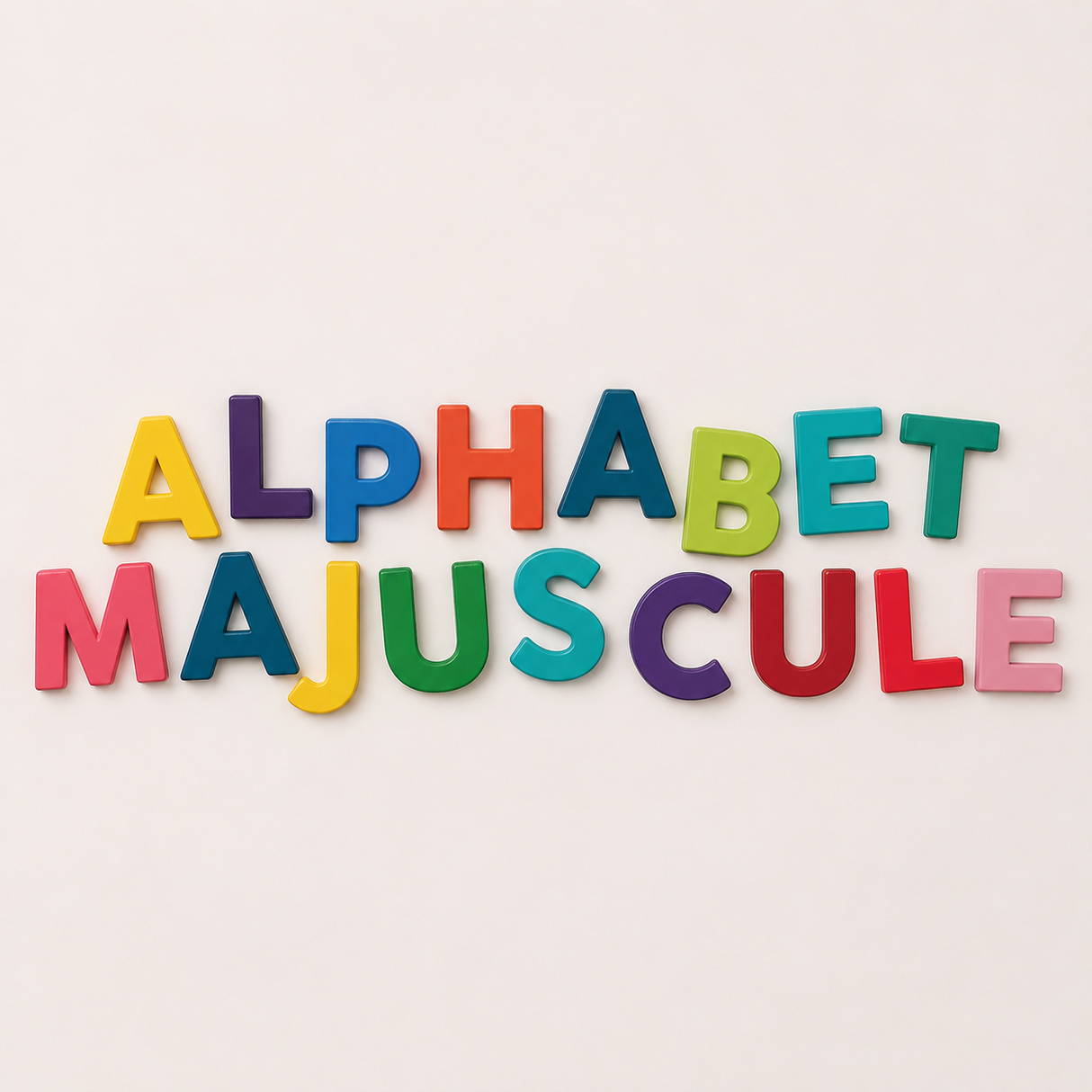 Coffret de 77 magnets lettres majuscules