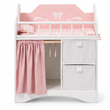 Multifunction Wooden Doll's Bed – Bed + Changing Table + Storage | 3-8 years