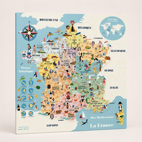Carte de France magnétique