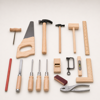 Coffret Menuisier Enfant – 16 Vrais Outils en Bois et Métal | 4-10 ans