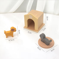 Miniature Wooden Dollhouse Furniture Set - Indoor & Outdoor Imaginative Play | Ages 3-6