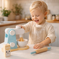 Wooden Toy Stand Mixer – Pretend Play Kitchen with Accessories | Ages 3-6
