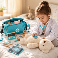 Grand Coffret Docteur Enfant Bois – 37 Accessoires Complet avec Sacoche | 3-6 ans