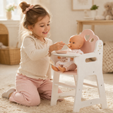 Wooden Doll High Chair – Baby/Child Pretend Play | 3-6 Years Old