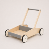 Trotteur en bois gris ardoise
