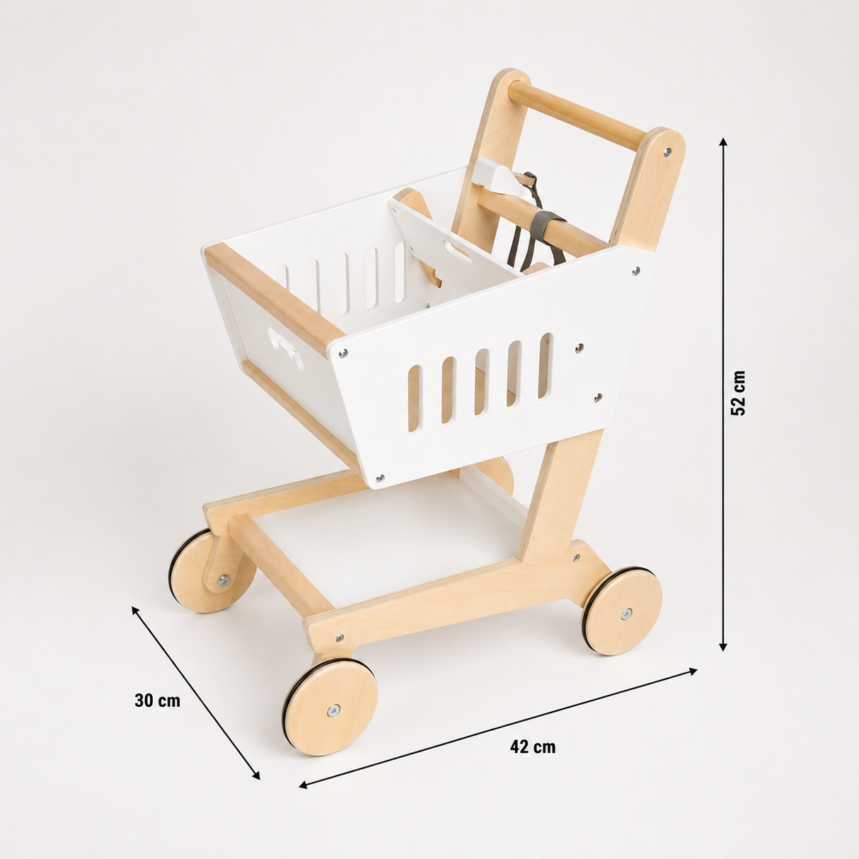 Chariot de courses en bois