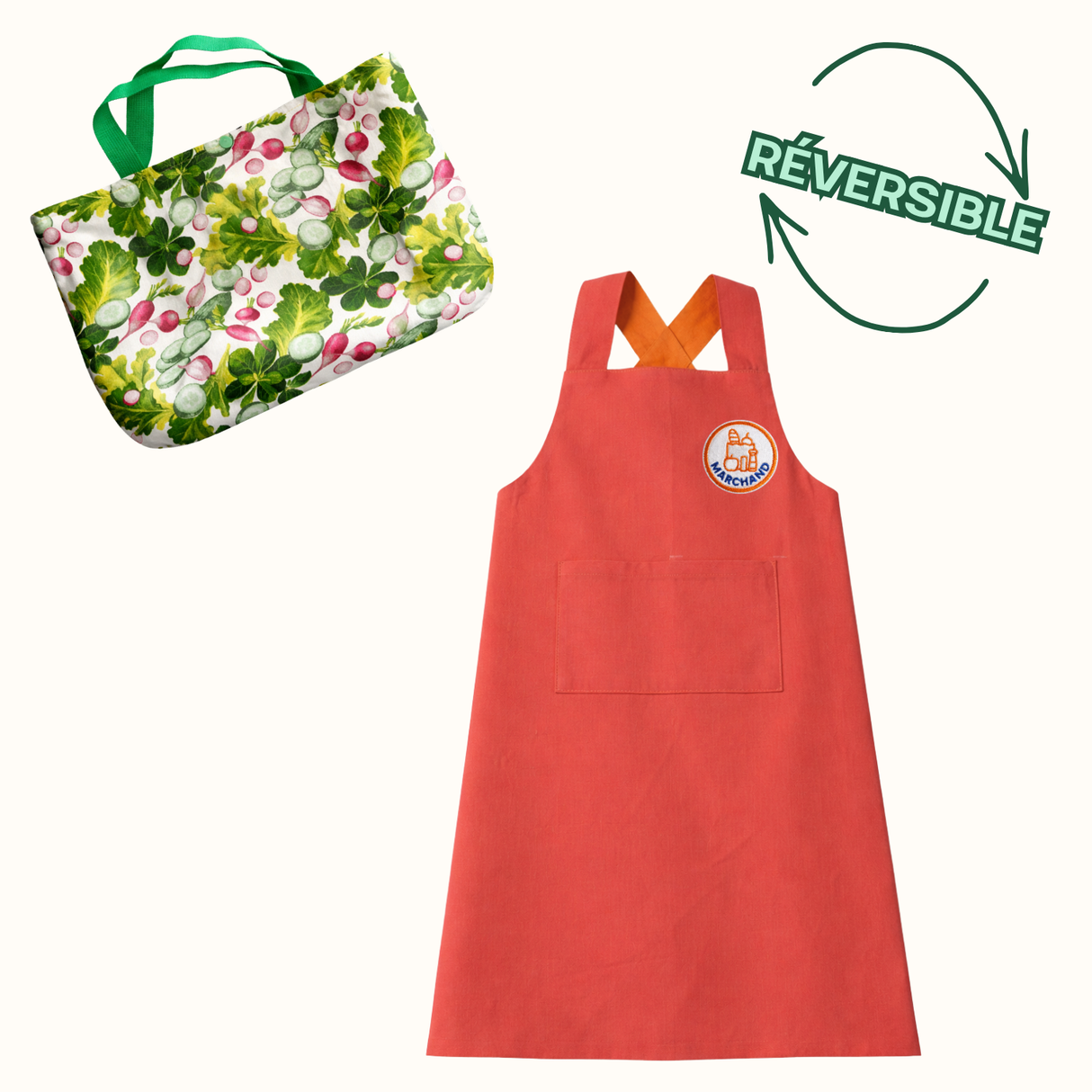 The Little Merchant – Reversible Child's Apron