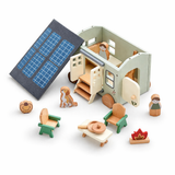 Wooden Camper Van Toy – Miniature Van with 12 Accessories for Imaginative Play | Ages 3-8