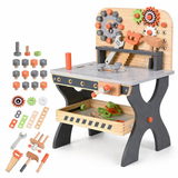 Kids' Wooden Workbench – 30-Piece Multifunction DIY Station | Ages 4-8