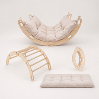 Arche d'escalade enfant en bois avec coussin – Bascule Montessori multifonction | 100% ECO | Les Apprentis Malins