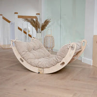 Arche d'escalade enfant en bois avec coussin – Bascule Montessori multifonction | 100% ECO | Les Apprentis Malins