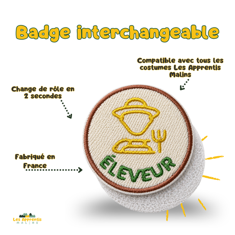 Interchangeable children's badge – "Explore Nature" Collection | Made in France | Les Apprentis Malins