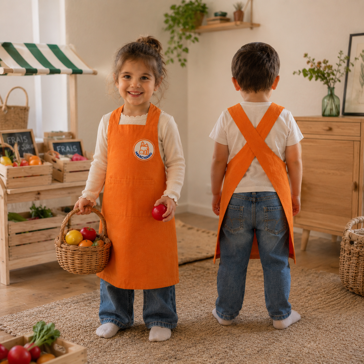 The Little Merchant – Reversible Child's Apron