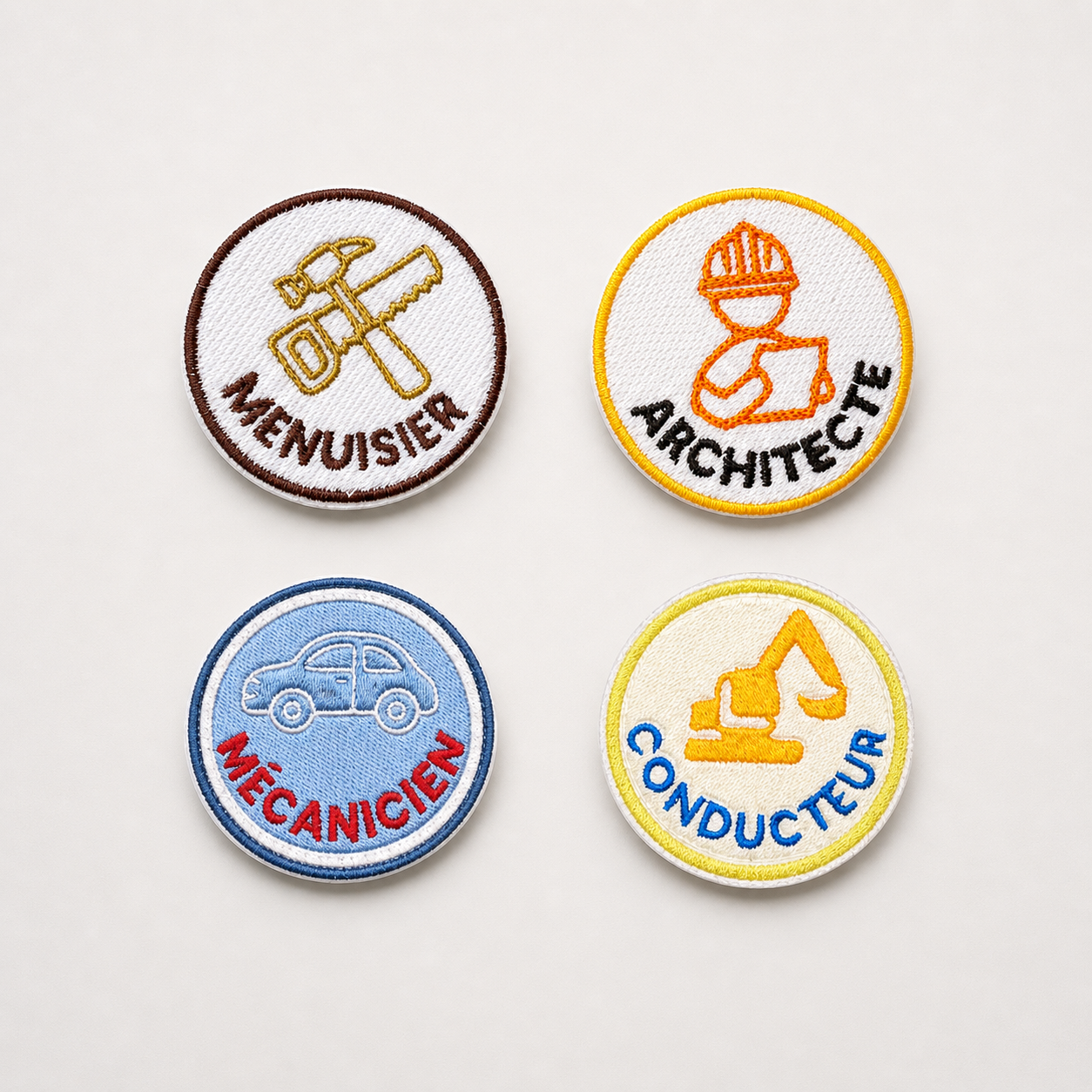 Interchangeable kids' badge – "Building and Repairing" Collection | Made in France | Les Apprentis Malins