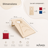 Jeu de Cornhole en bois – Jeu de lancer intérieur et extérieur | Enfants et adultes | 100% ECO | Les Apprentis Malins