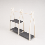 Portant vêtements enfant en bois – Dressing Montessori 95x106x32cm | 100% ECO | Fabriqué dans l'UE | Les Apprentis Malins